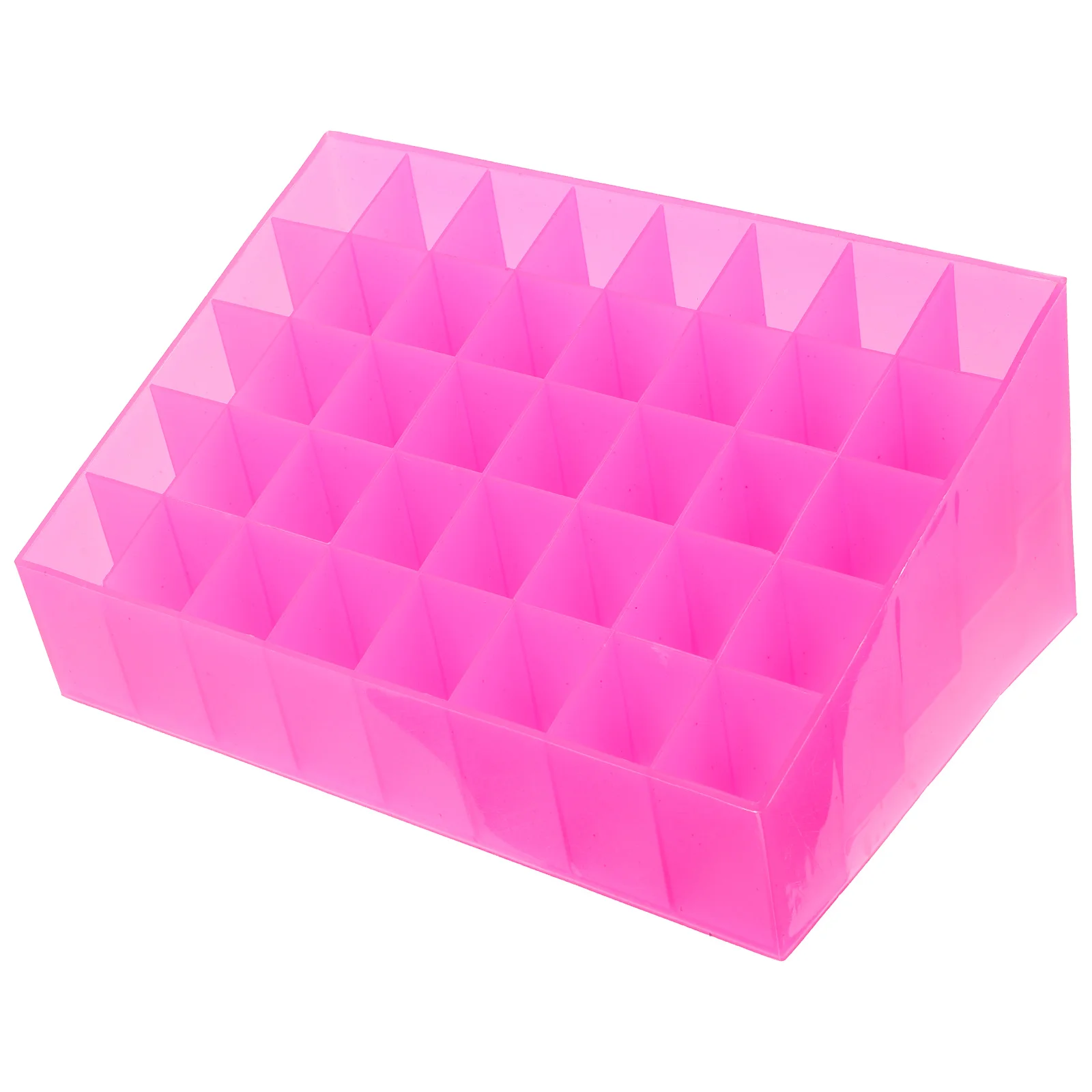 40 Slots Desk Lipstick Stand Office Clear Makeup Organizer Cosmetics Wallet Storage Canister