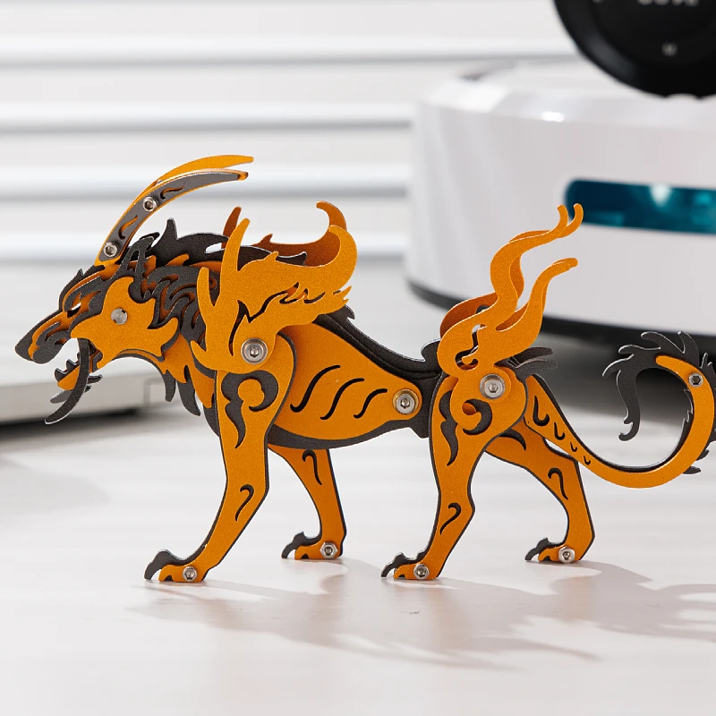 

MOKR Wolf King 3D Metal Puzzle DIY Assembly Model Children's Toys Christmas and New Year Gifts Education and Training