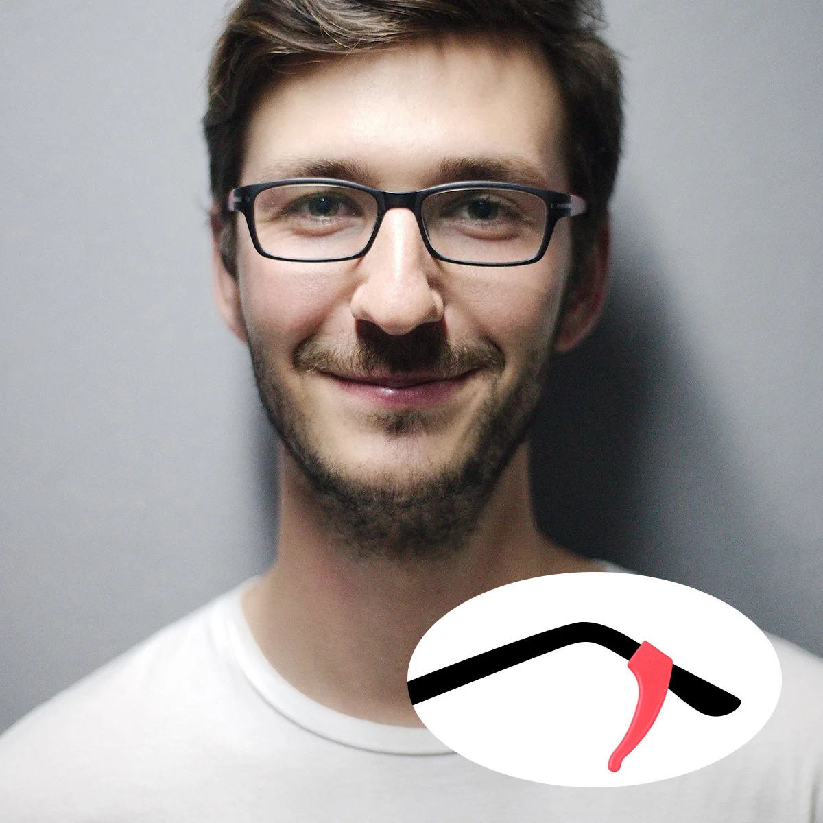 

Silicone Eyeglass Holder Non-Slip Glasses Hook Lightweight Ear Sleeve For Sports Kids Adults Novelty