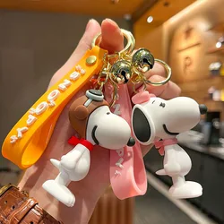 New Cartoon Snoopy&Charlie Keychain Cute and Exquisite Animal Pendant Schoolbag Accessories Car Key Ring Children's Toy Gift