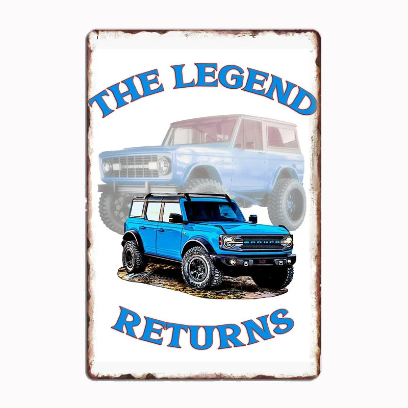 

Blue Off-Road Truck The Legend ReturnsPoster Metal Sign Spanish Football Clubs Tin Custom Bar Indoor Home Wall Decor Room Decor