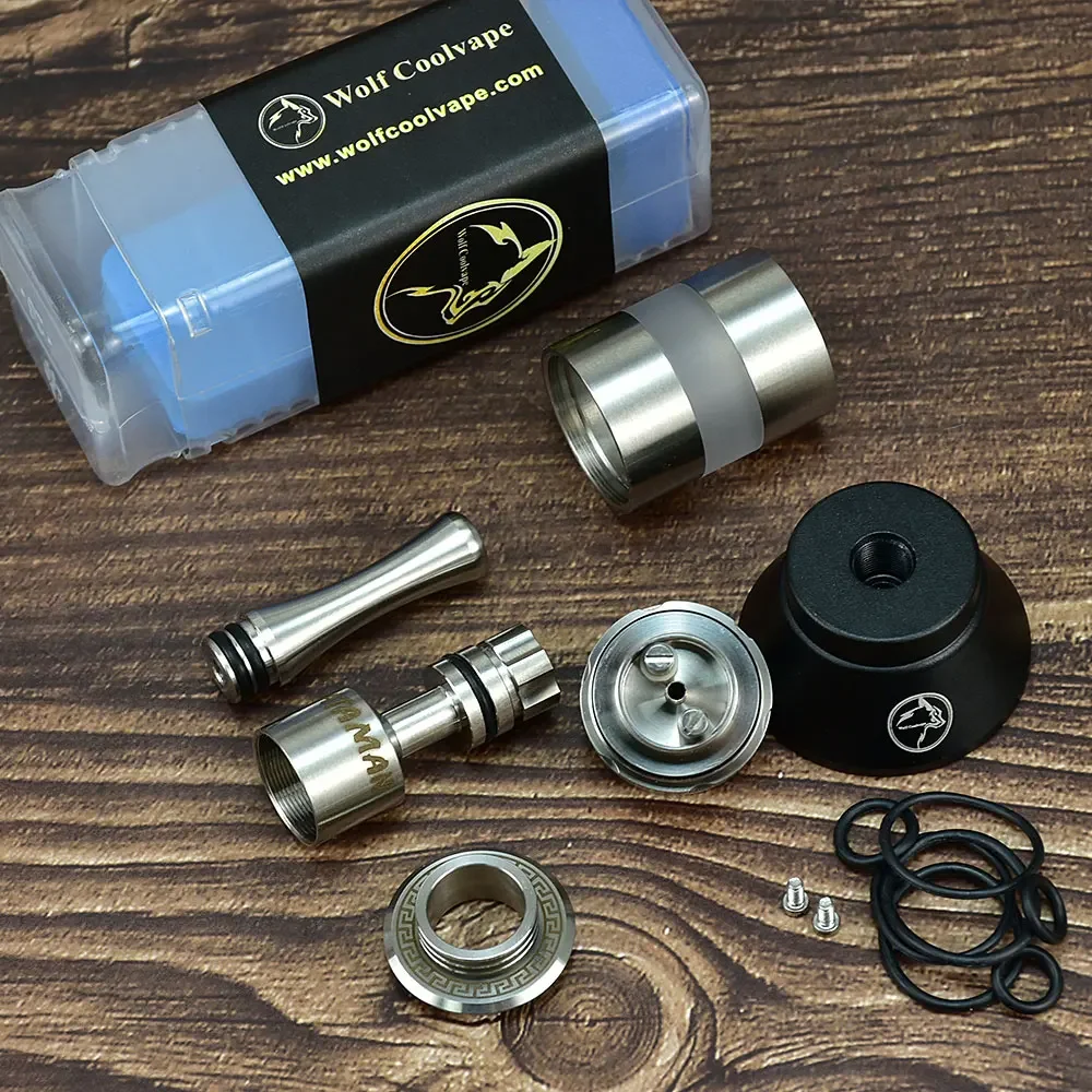 

WOLFCOOLVAPE 316SS Ataman V3 RTA MTL Tank 22mm 2.0ml Single Coil Atomizer for Vape Mods Rebuildable vs Kayfun X RTA