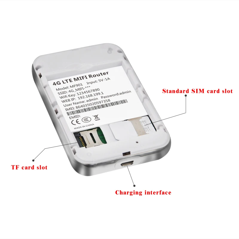 TIANJIE 4G LTE Router WiFi Mobile Wifi Hotspot 150Mbps Modem portatile ad alta velocità Router wireless per auto con slot per scheda SIM 10 utenti