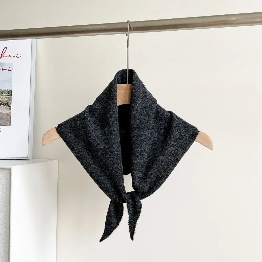 

New Solid Color Knitted Triangular Scarf Multi-functional Windproof Shawl Soft Coldproof Fake Collar Women