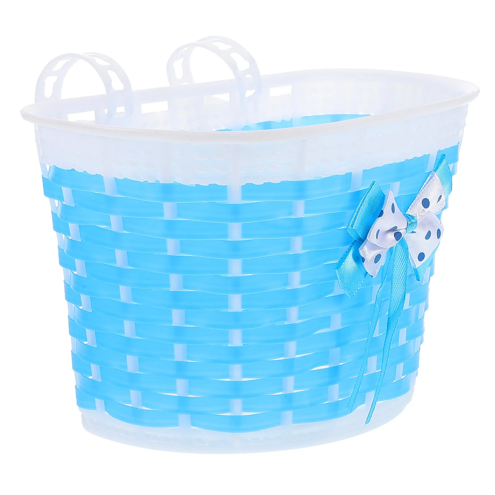 Bike Front Handlebar Woven Rattan Wicker Bicycle Storage For Adult Kids Cycling Durable Spacious Heavy Duty Easy Install Rattan