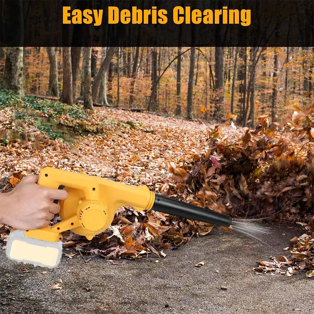 Беспроводная воздуходувка для листьев Dewalt, аккумулятор 20 В, электрическая воздуходувка для рабочей площадки, электрическая воздуходувка и пылесос с ручкой 2-в-1