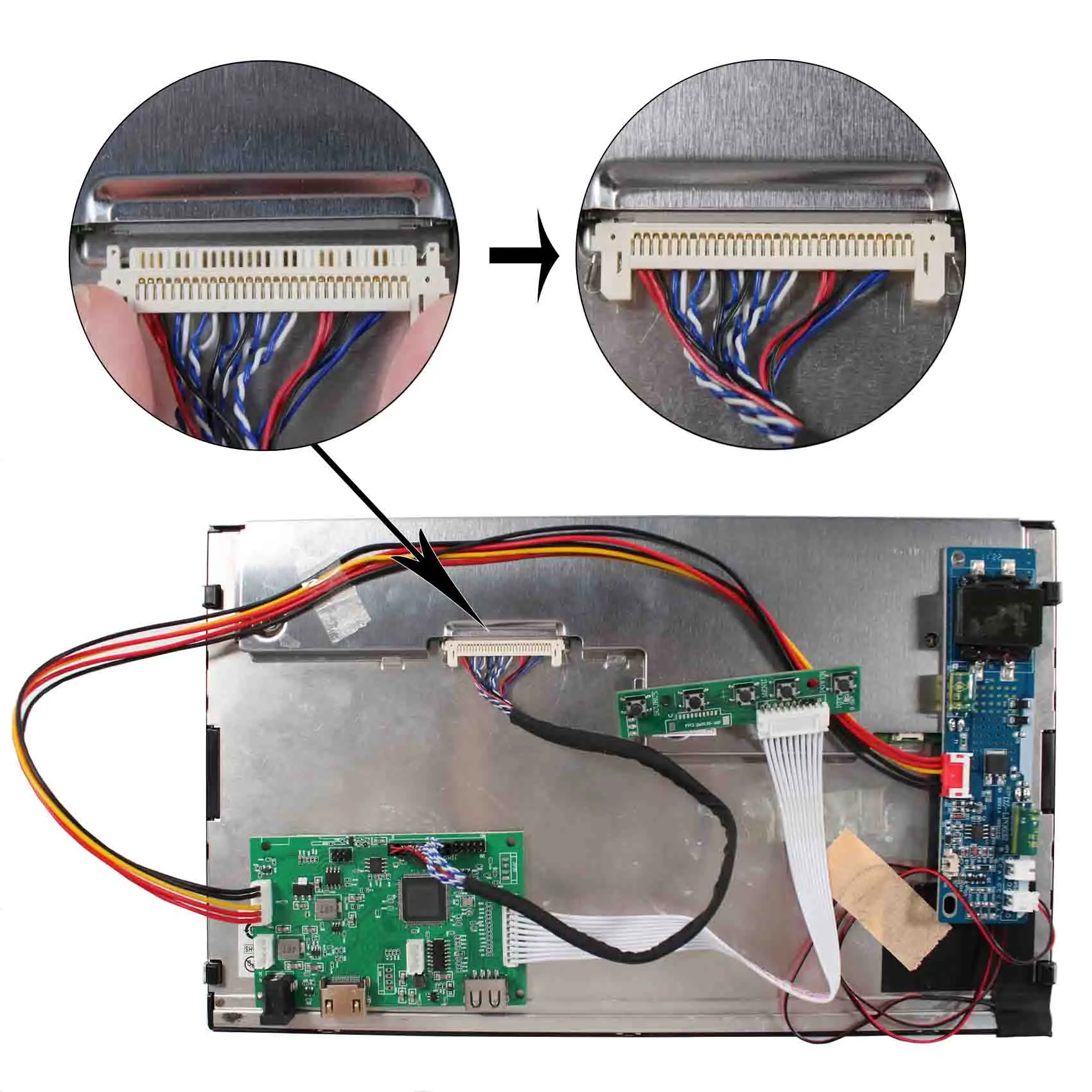 11.6 بوصة 1366X768 1000nit TFT-LCD شاشة الشاشة الصناعية + HD-MI USB LCD المجلس
