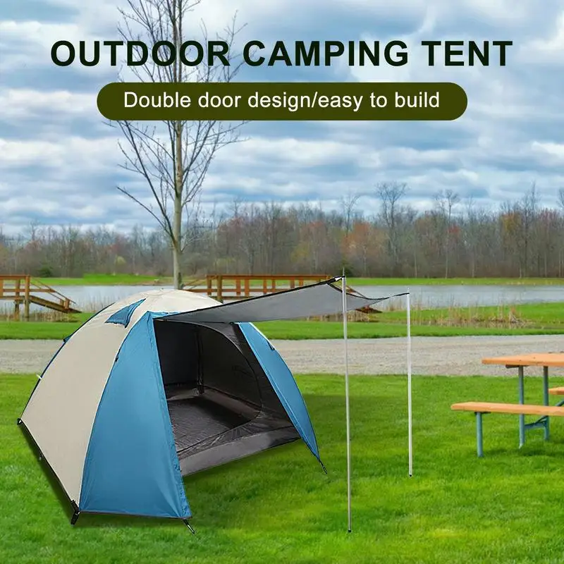 Imagem -02 - Impermeável Double Layer Camping Tent Leve Mochila Tent Portátil Engrenagem ao ar Livre para Pessoas Casal