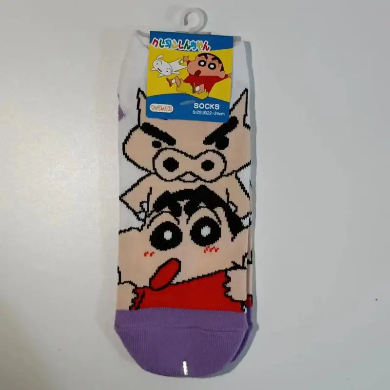 Anime Kawaii Cute Crayon Shin-Chan Socks Boat Socks Cotton Cartoon Fashion Student Kids Toys Friend Gift Birthday Gift for Girls