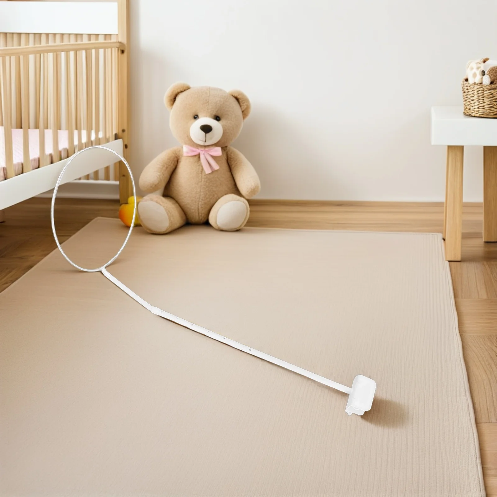 Kinderklamboebeugel Babybedje Luifelhouder Standaard Roestvrij staal Eenvoudige montage Bedhek Compatibel met de meeste wiegjes