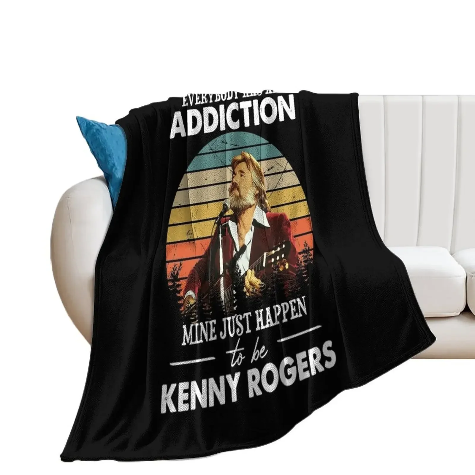 Vintage Addiction Happens To Be Kenny Rogers Throw Blanket Furry Soft Big Sleeping Bag Decorative Beds Blankets