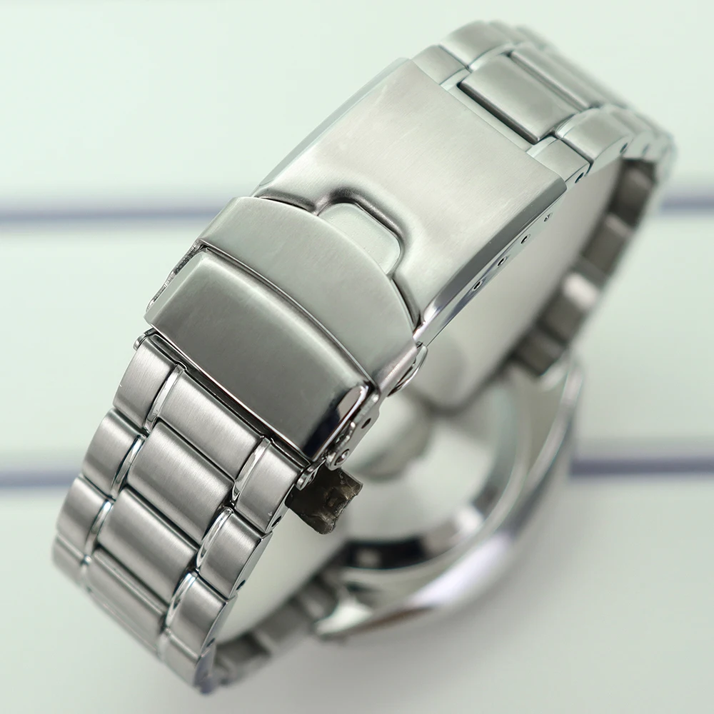45mm 316L Edelstahl-Uhrengehäuse mit Armband und Saphirglas für Mod SKX Big Abalone NH35 NH36 NH38 Automatikwerke 28,5mm Zifferblatt – Detail 7