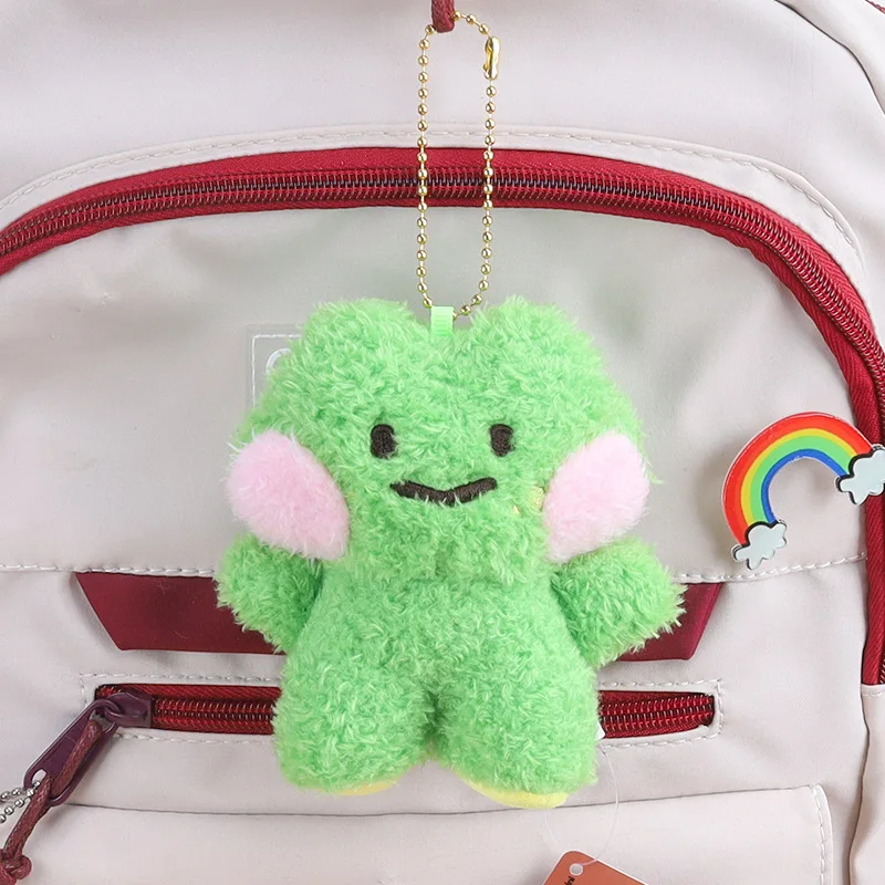 Ins Mini Cartoon Frosch Serie Plüsch Puppe Schlüssel anhänger Anhänger niedlichen Brot Kopf bedeckung Plüsch Puppe kreative Rucksack Dekoration Anhänger