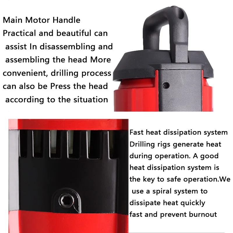 Plataforma de perforación de ingeniería profesional de alta potencia, plataforma de perforación hidroeléctrica de aire acondicionado, trípode de perforación de diamantes de imitación