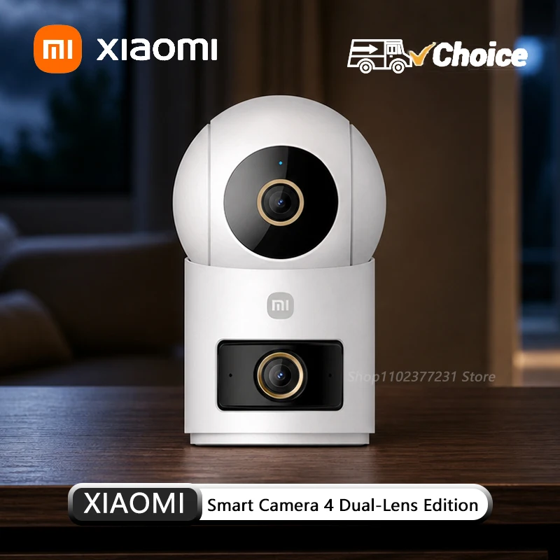 Xiaomi Smart Camera 4 Dual-Lens Edition Dubbele 5MP Camera’s 3K Ultra HD Kwaliteit Huisbewaking Infrarood Nachtzicht CN NIEUW