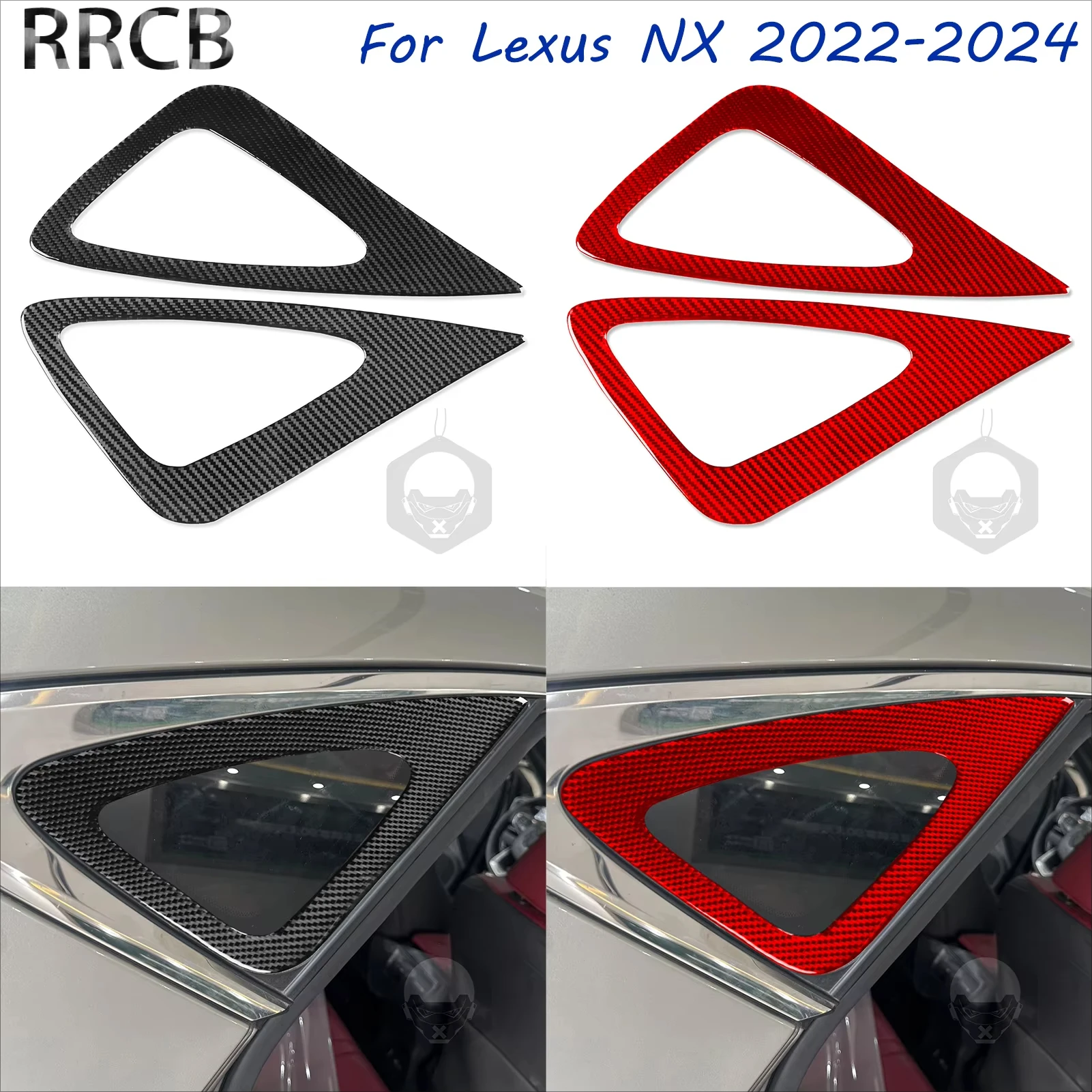 

For Lexus NX 250 350H 450H 2022-2024 Carbon Fiber Rear Side Window Exterior Car Interior Accessories Decorative Stickers Trim