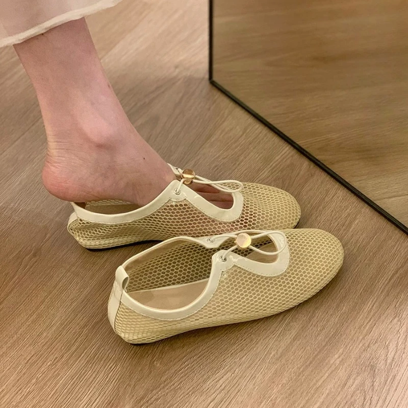 

Новые женские балетки 2026 года: повседневные, модные, универсальные, дышащие, сетчатые туфли-сандалии