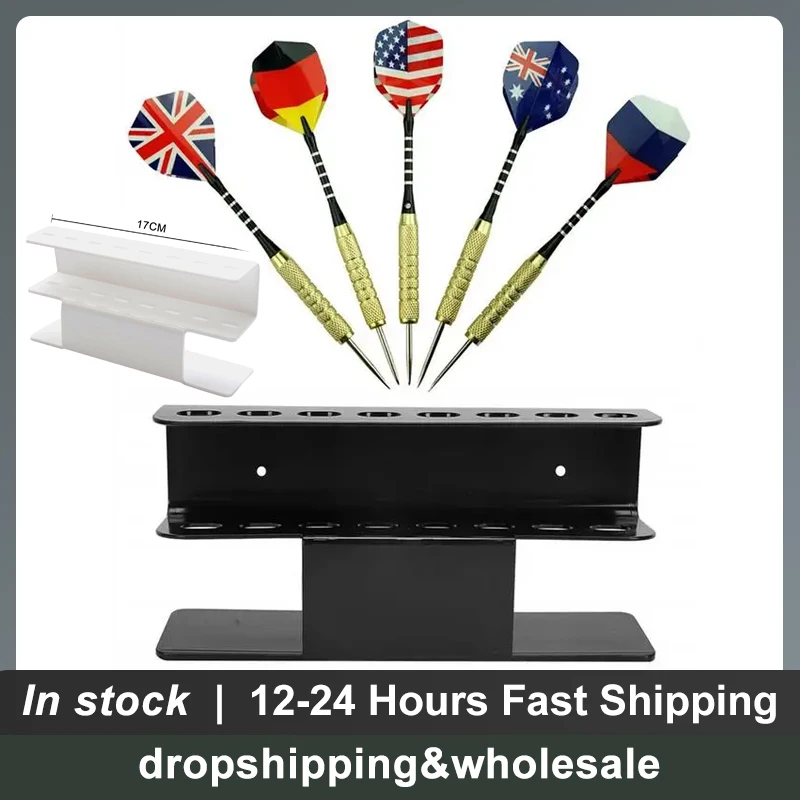 

Коробка-органайзер для дартс, Настенная демонстрационная стойка для 8 дартс, акриловый держатель для фотографий, нескользящий, вмещает домашние Дартс 17x4,5x7,3 см, набор пластиковых наконечников