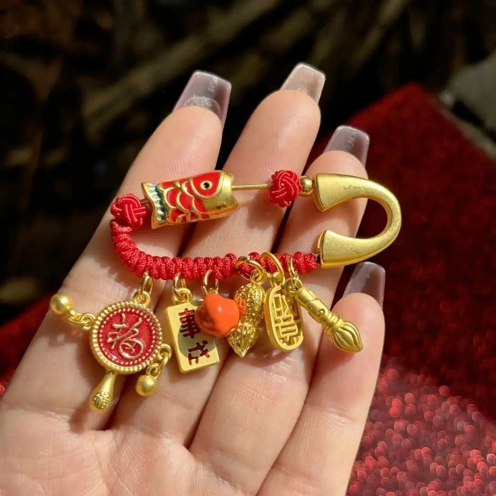 Fashion Horse Year Zodiac Brooch Pendant Best Wishes Good Luck Sand-plated Ornaments Safety Gold Lucky Pins Pregnant Women