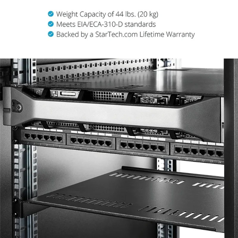 

A12E-1U Server Rack Mount Shelf Vented Cantilever Tray For 19Inch Network Equipment Rack & Cabinet