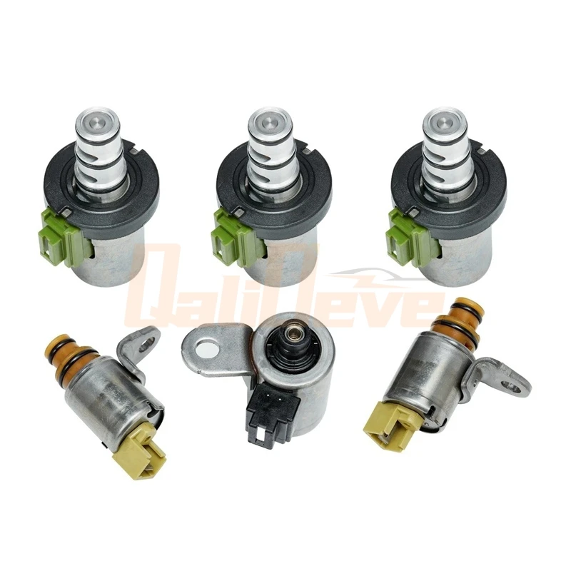 4F27E 6PCS Transmission Shift Solenoid Set 48420K‑R FN4A-EL D46950 D48421A For Mazda 2 3 5 6 CX‑7 MPV For Ford Focus