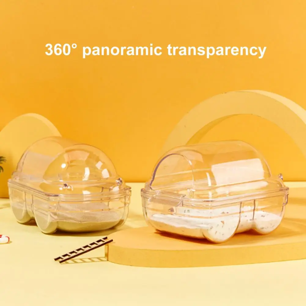 Transparent Hamster Bathroom Box Hamster Digging Sand Box Transparent Car Shape Hamster Toilet Cage Anti-splash for Sand