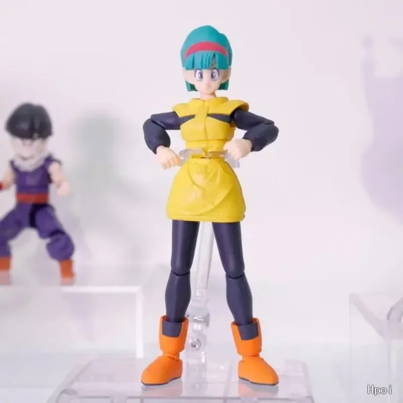 In magazzino Bandai Original Shf Dragon Ball Z Bulma Namekian Anime Action Figure PVC Assembly modelli da collezione giocattoli regali di festa