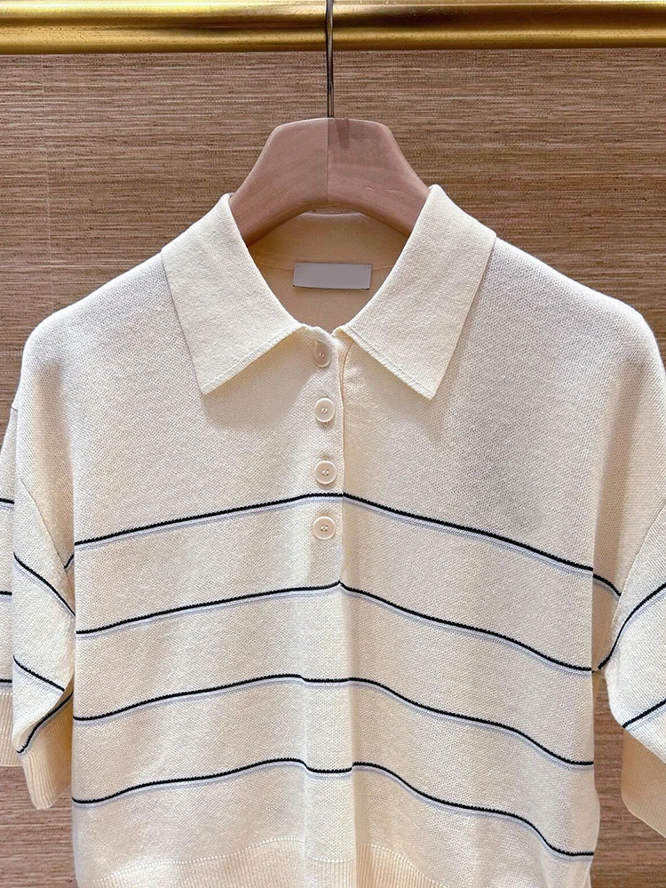 春シーズン レディース ニットセーター ストライプ アカデミック スレ トップ ハイエンド ヨーロッパ ファッション ホーム サウス オイル