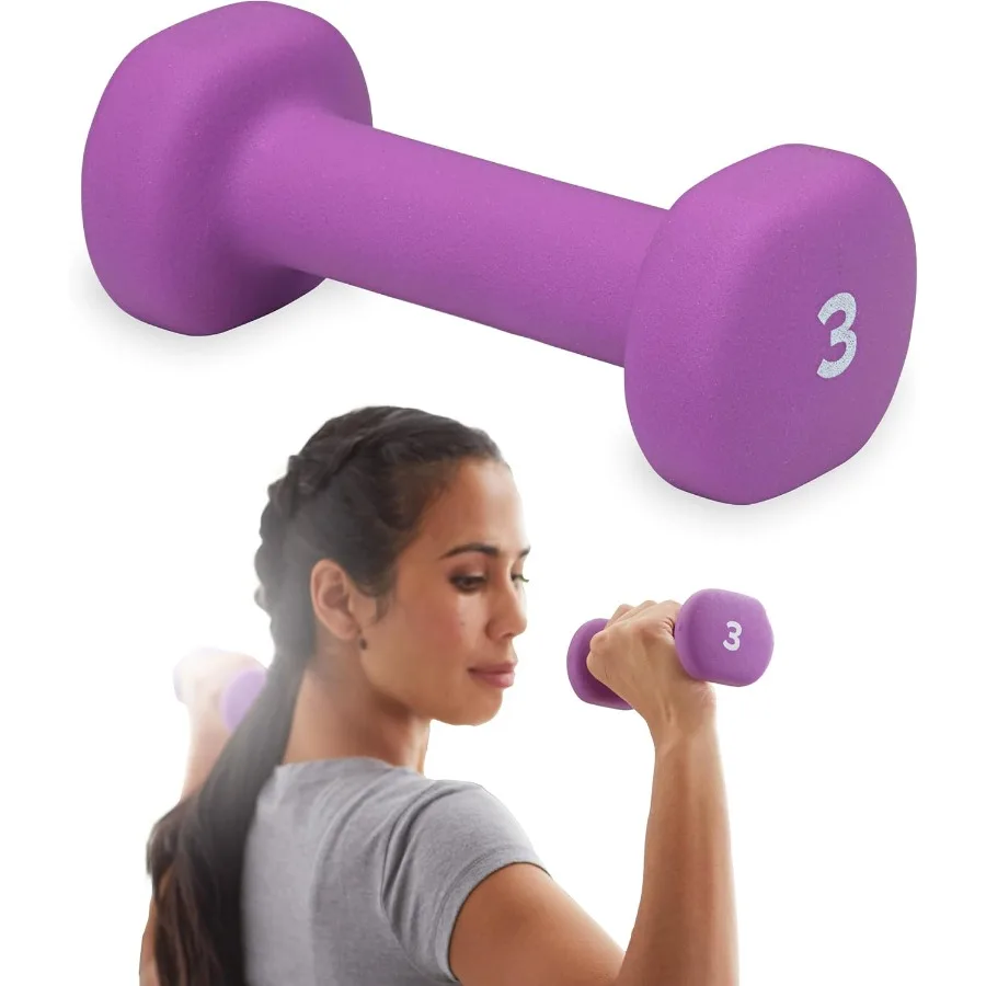 وزن الدمبل لليد، أوزان مجانية مطلية بالنيوبرين لصالة الألعاب الرياضية المنزلية، تدريب القوة للنساء والرجال، معدات اللياقة البدنية