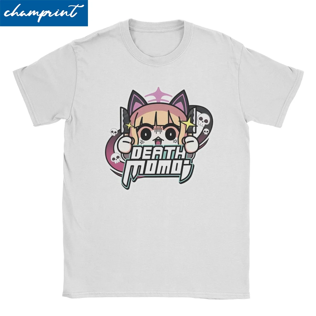 Death Momoi Sugar Rush Parody Archives T Shirts Men Women's 100% Cotton Creative T-Shirts Anime Tees Clothing Birthday Present