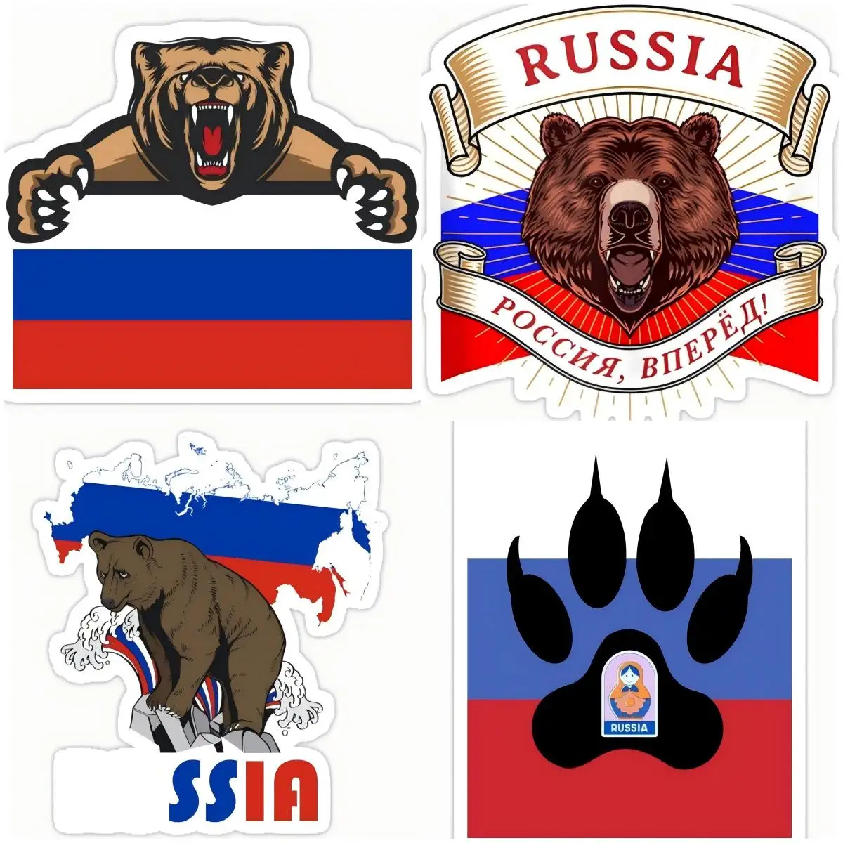 

Russia style Car Stickers Camper Vinyl Scratch-proof Window Decal Occlusion Scratch Creative Decoration