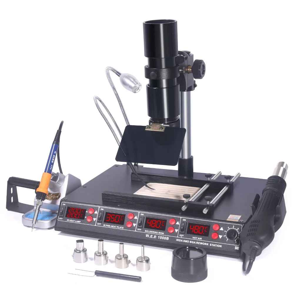 

WEP 1000B BGA Infrared Multifunctional Hot Air Preheat Soldering Rework Station
