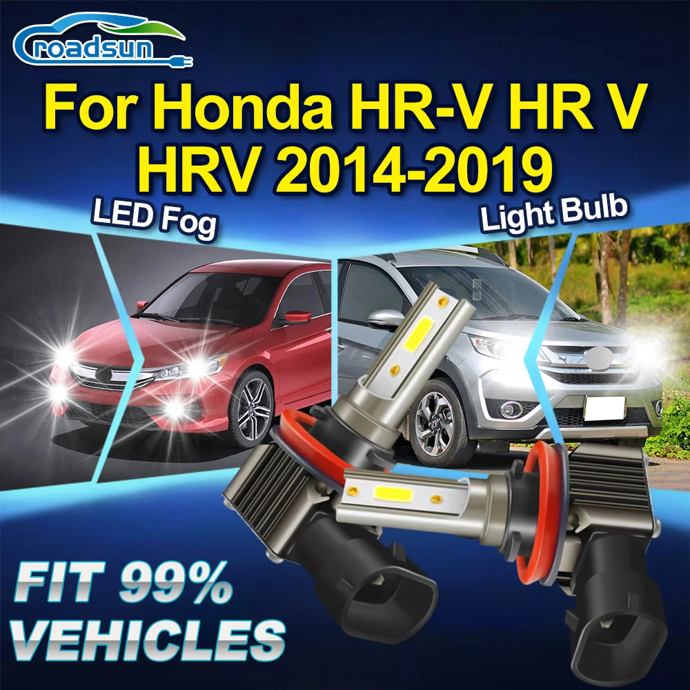 

ROADSUN 2X Canbus Car LED Fog Light Bulbs Super Bright Fog Lamp Ampoules For Honda HR-V HR V HRV 2014 2015 2016 2017 2018 2019
