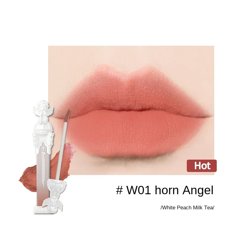 YY Angel Lip Lacquer Matte Lip Mud Student White Flagship Store Milk Tea Color