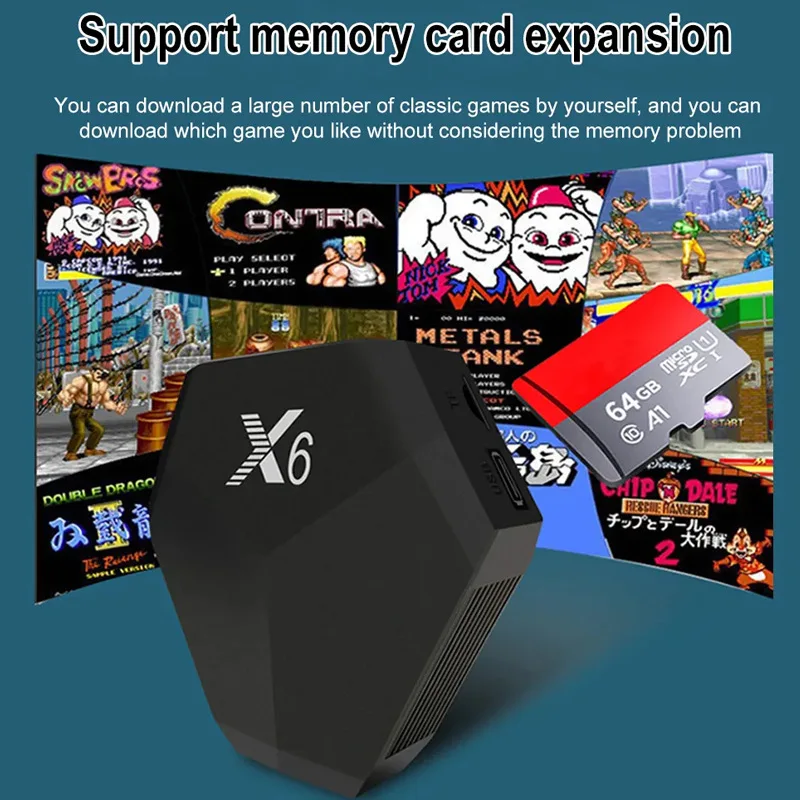

2025 горячая распродажа X6 с двойной ручкой, игровая консоль для телевизора, домашняя игровая консоль для телевизора, эмулятор 15000, беспроводной 2,4G