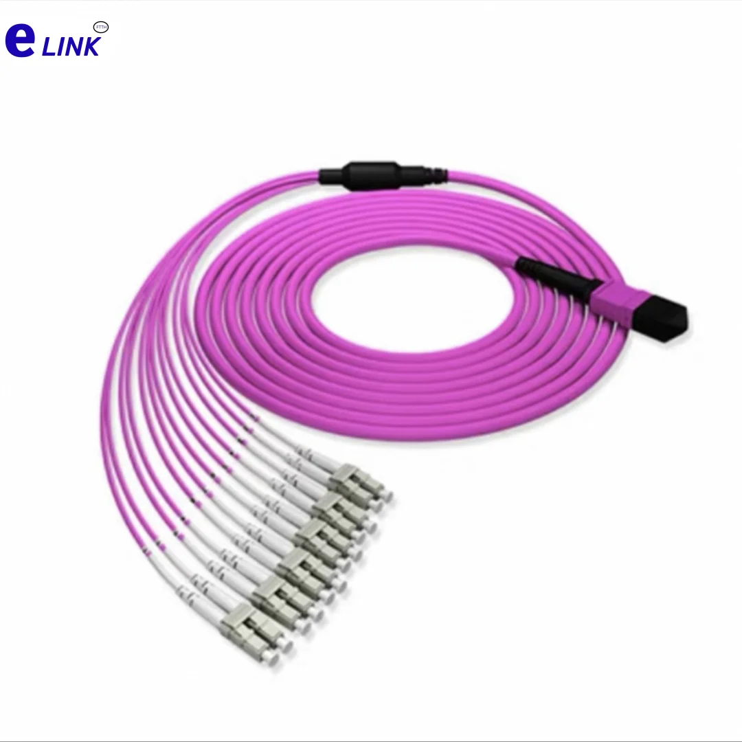 12 الأساسية MPO-6DLC patchcord 1mtr SM MM أنثى MPOAPC UPC الألياف اندلاع MTP نوع B 12 الأساسية ftth الطائر البصرية التصحيح الرصاص ftthELINK