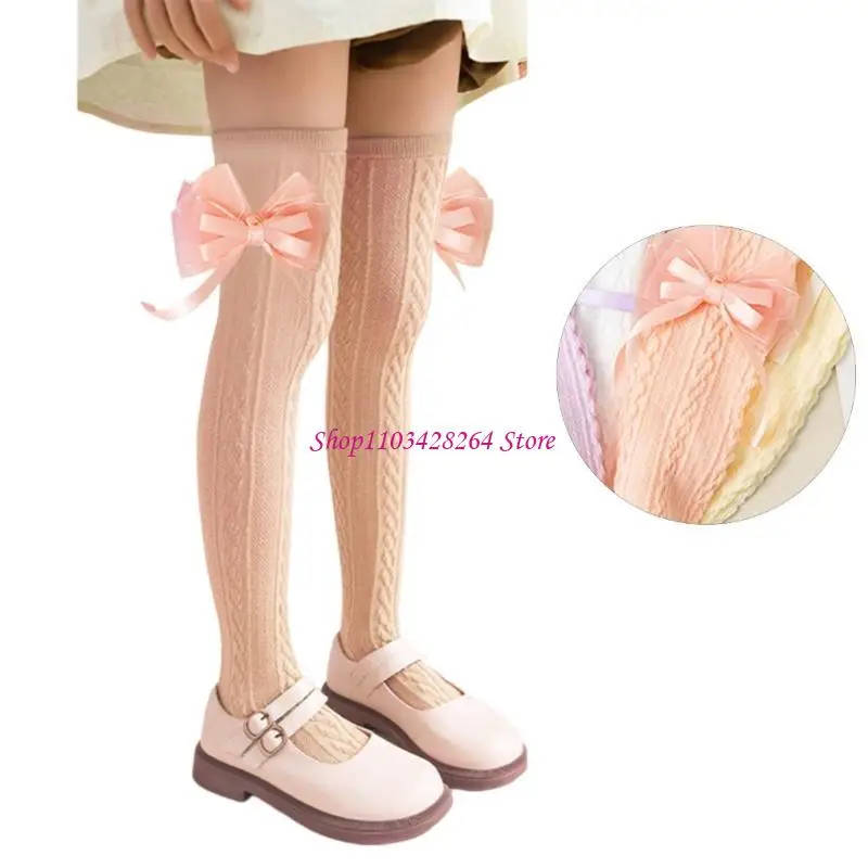 

Comfortable Knee Length Socks for Girls Soft & Breathable Girls Thigh High Socks Cotton Sock Suitable for 4-12 Year