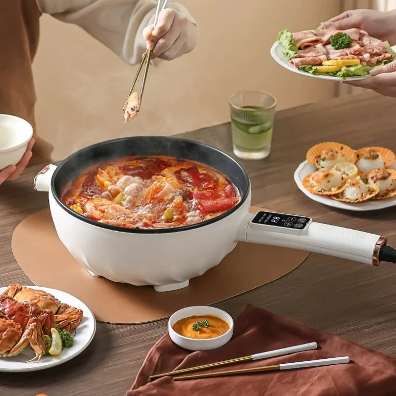 Electric Wok for Stir Frying Vegetables Multifunctional Non Stick Electric Wok Noodle Cooker Steaming Boiling Electric Hot Pot