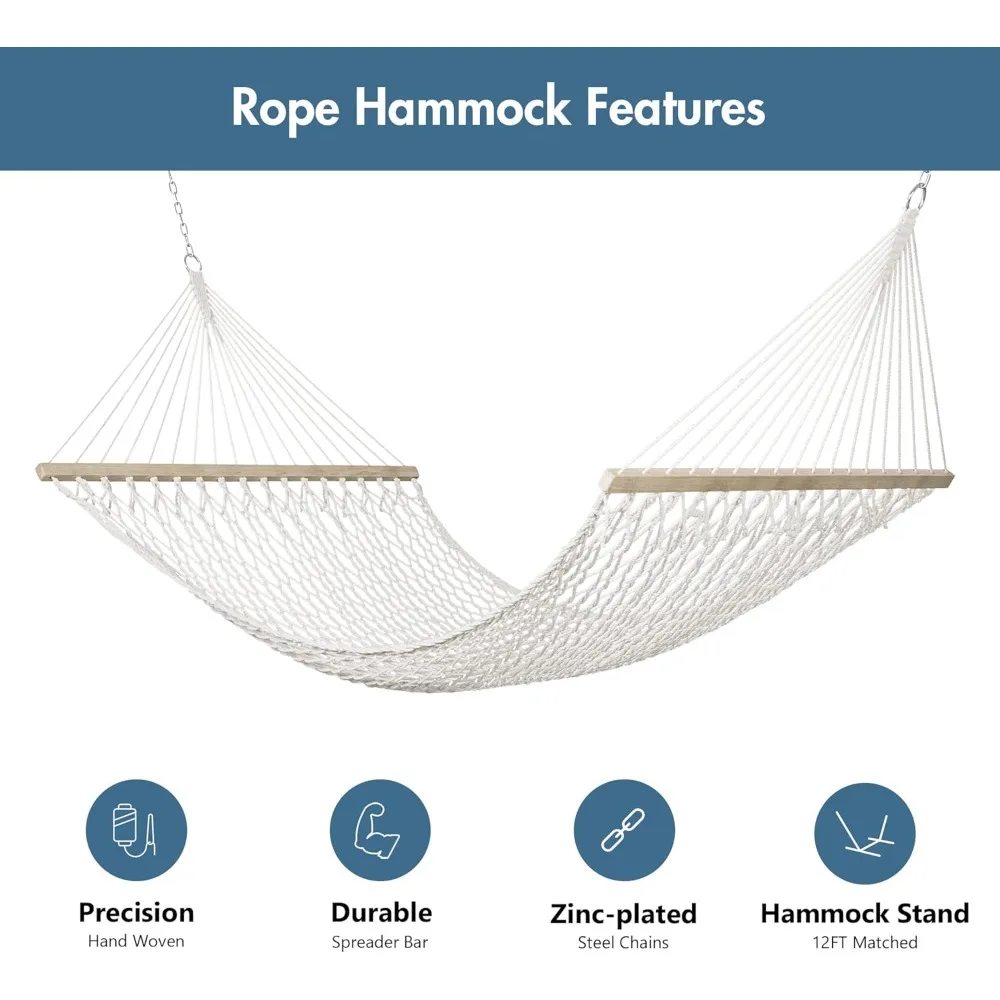 أرجوحة لشخصين مع وسادة ووسادة قابلة للإزالة، استخدام ساحة الحديقة الخارجية، سعة 450 رطل، أزرق #3