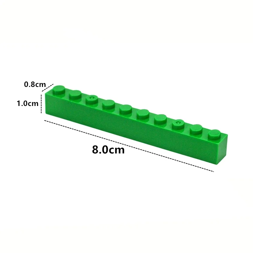 DIY Bouwstenen2 0 STKS 1x10 Dots Dikke Cijfers Bricks 1*10 Dots Compatibel Met 6111 Educatief Creatief Speelgoed