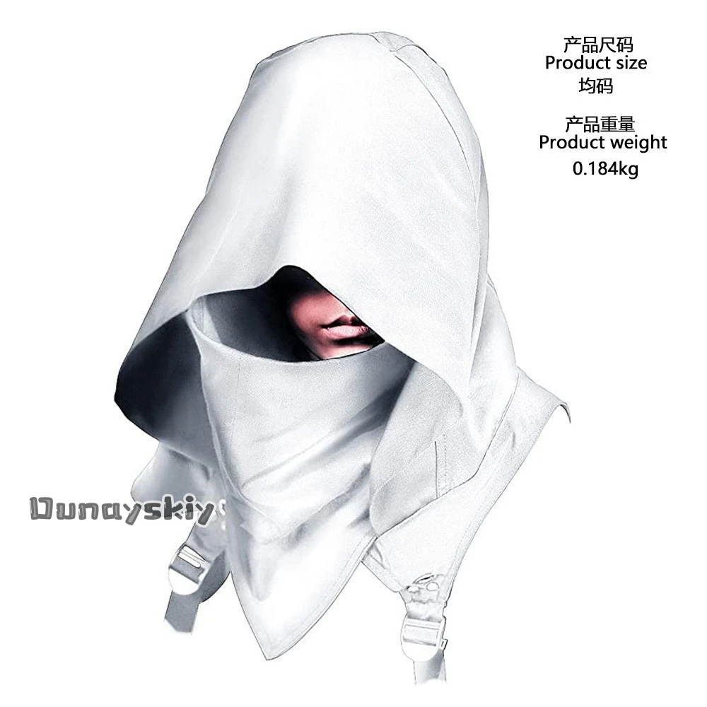 Cyberpunk Cospaly capa con capucha disfraces con capucha sombrero de asesino traje de guerrero y uso diario trajes de disfraz de juego de rol de Halloween