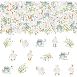 Cheereveal 200PCS Goose Frog grass Confetti Farm Animal Table Decorations for Kids Girls Boys Baby Shower Birthday Party Supply