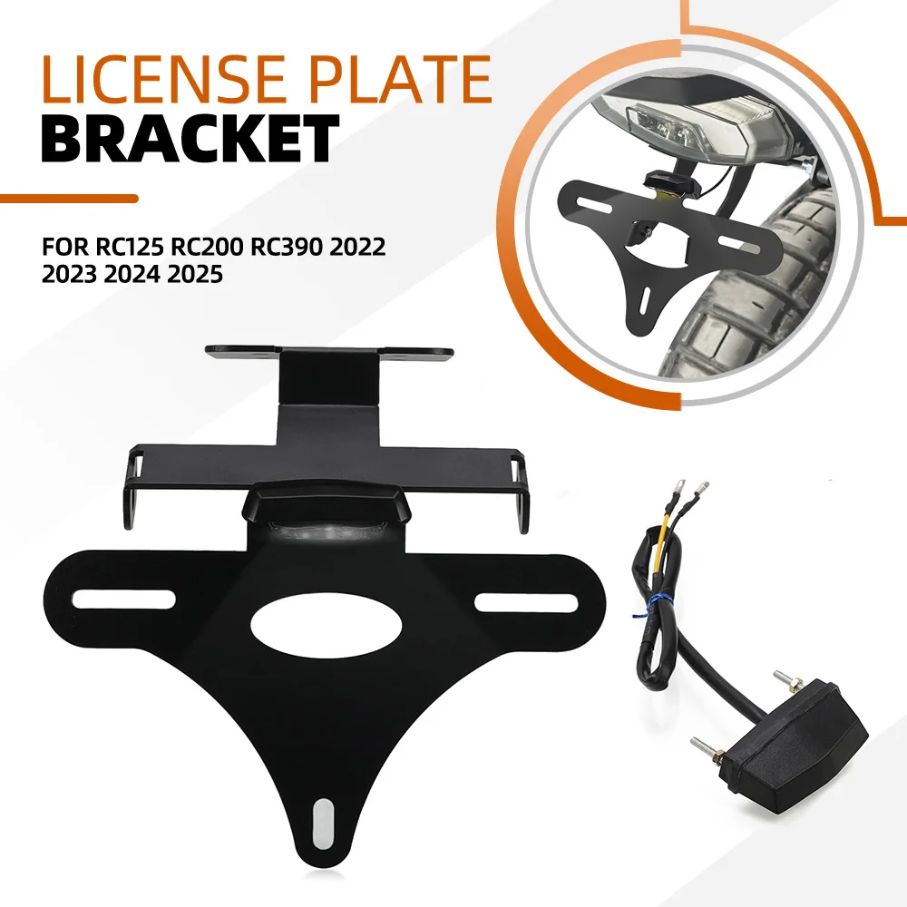 

For RC125 RC200 RC390 2022 2023 2024 2025 Motorcycle License Plate Holder Bracket Tail Tidy Fender Eliminator RC 125/200/390