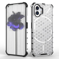 For Nothing Phone 2 1 Case Honeycomb Bumper Shield Transparent Protective Clear Phone Cover For Nothing Phone 2