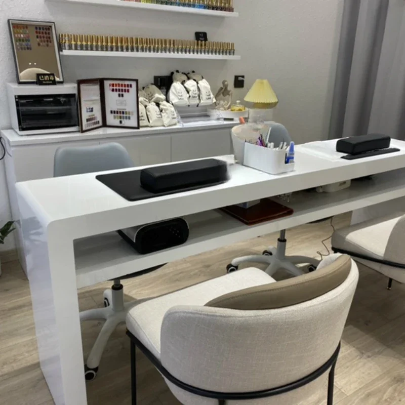 

Manicure Beauty Salon Nail Tables Dressing Professional Luxury White Nail Tables exquisite Living Room Mesa Manicura Furniture