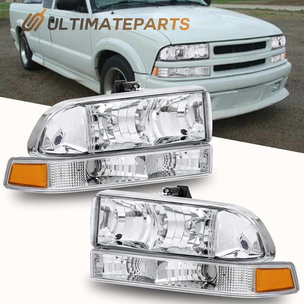 

Хромированный блок фары в сборе для Chevrolet S10 Pickup Blazer 1998-2004 годов