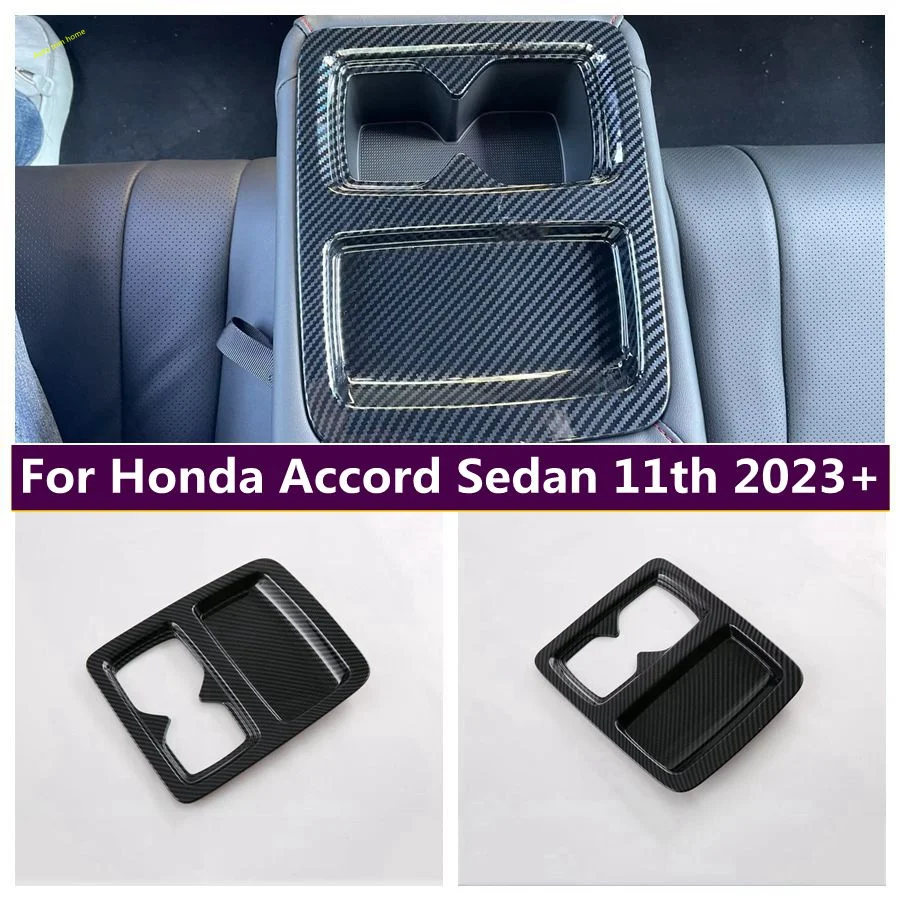 

ABS Rear Seat Water Cup Bottle Holder Drinks Decoration Frame Cover Trim For Honda Accord Sedan 11th 2023 2024 Car Accessories