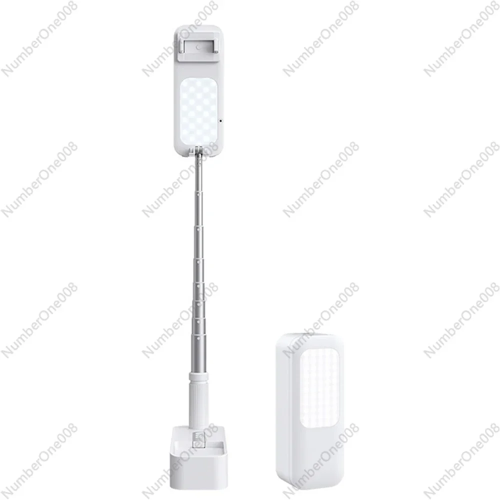 

FoldablePortable Holder For Phone With Wireless Dimmable Selfie Fill Light Lamp For Live Video Filllight Retractable Phone Stand