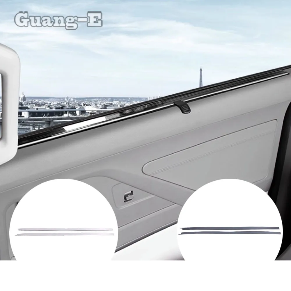 

Stainless Steel Car Door Second Row Curtain Window Frame Trim Auto Interior Accessories for Hyundai Custo 2021 2022 2023 2024