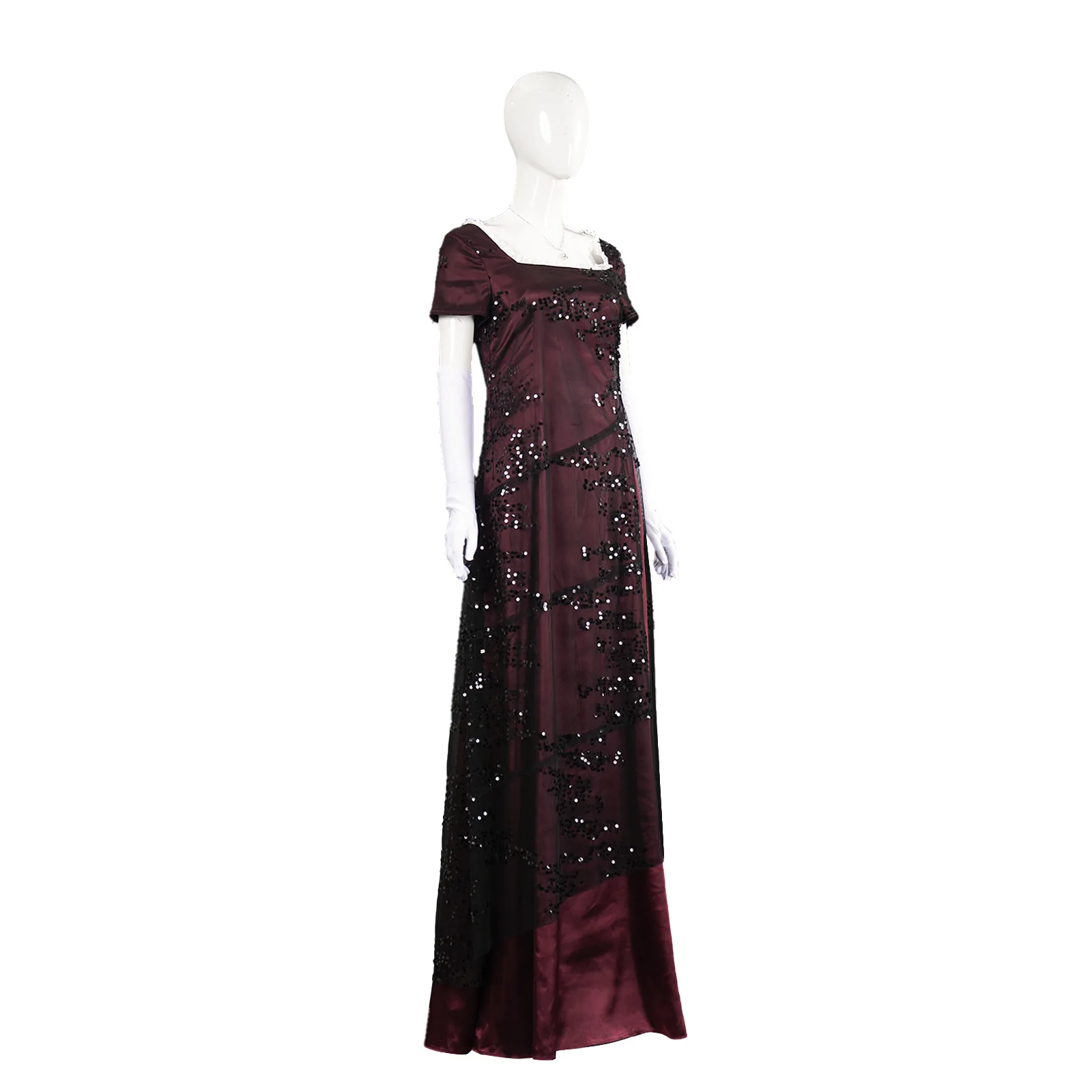 open lace back dress New Vintage Titanic Tea Party Dress in Wine Black by Nataya  Natayarack